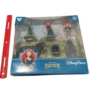Disney Parks Pixar Brave Collectible Figures Set Merida Angus Triplets Bear NEW